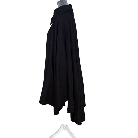 Preach Cape Coat Black Funnel Neck Zip Up Oversized Poncho Size L NWOT - Picture 6 of 11